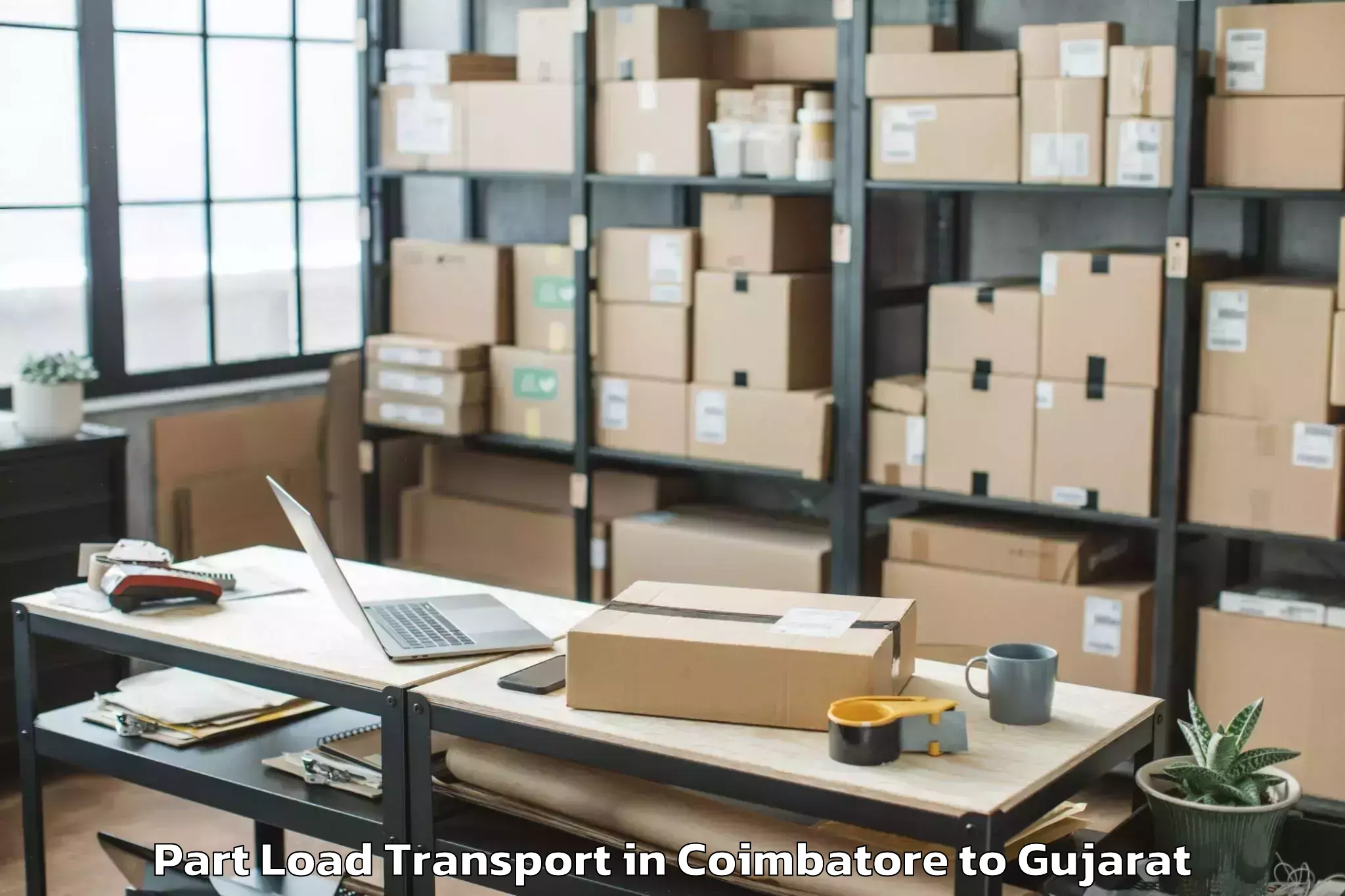 Leading Coimbatore to Padra Part Load Transport Provider